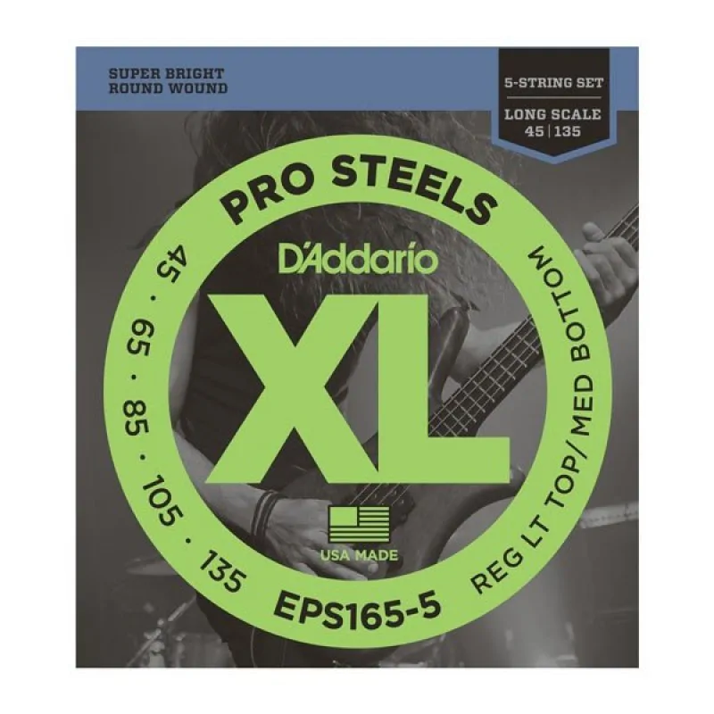 D'ADDARIO D'Addario EPS165-5 - ProSteels 5-String 45-135