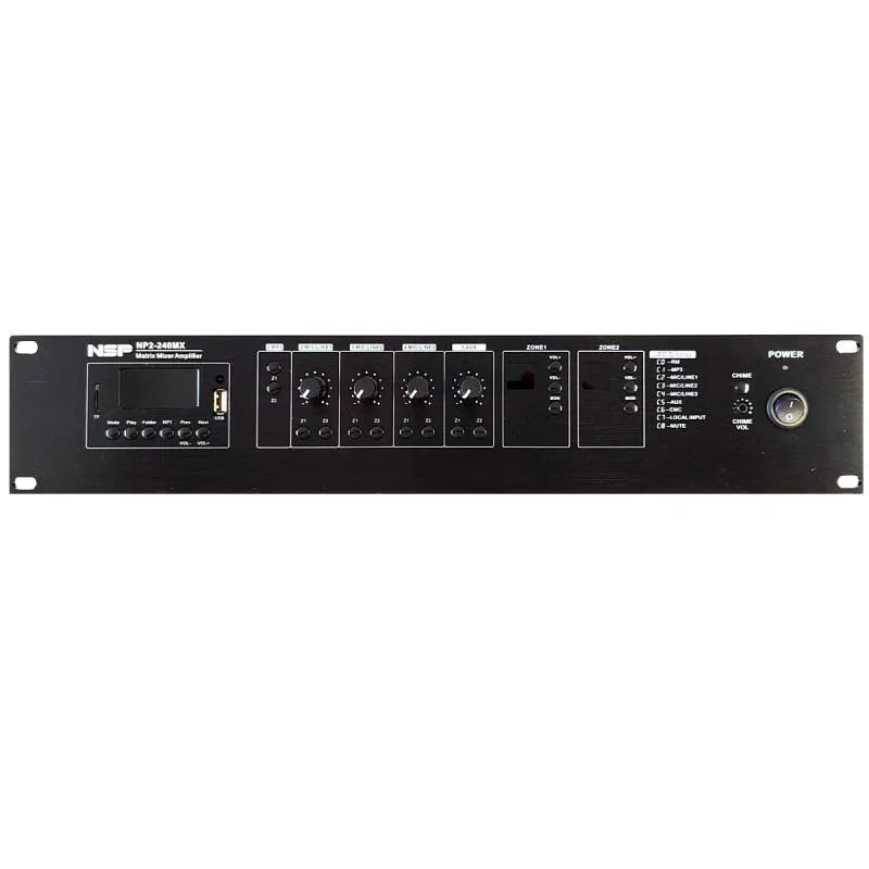  NSP NP2-240MX Wzmacniacz mikser 2-strefowy