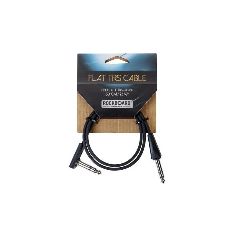 Rockboard RockBoard Flat TRS 60S BK 60cm kabel jack stereo prosty kąt czarny - zdjecie 4
