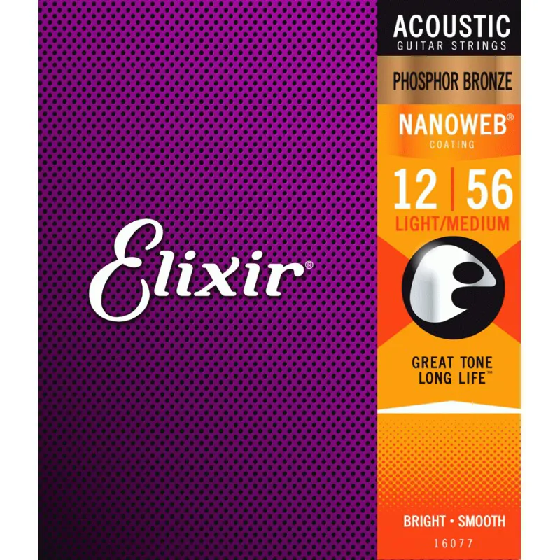 ELIXIR Elixir NanoWeb Phosphor Bronze Light-Medium 12-56