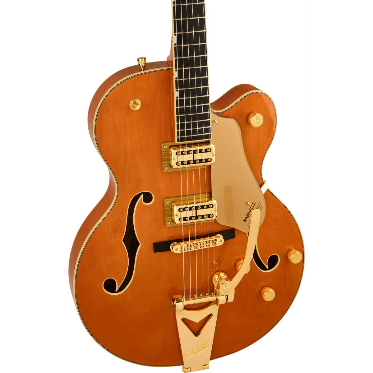 Gretsch Gretsch Synchromatic Nashville Hollow Body Single-Cut with Bigsby Ebony Fingerboard 50's Orange Stain - zdjecie 3