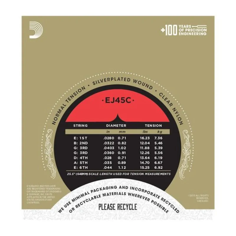 D'ADDARIO D'ADDARIO EJ45C Pro-Arte Composite - zdjecie 2