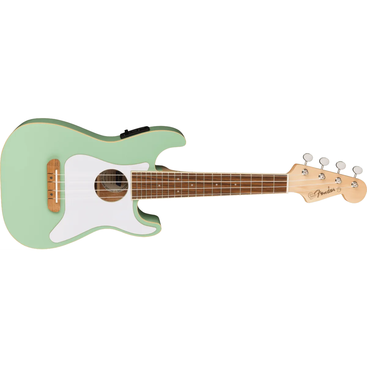 FENDER Fender Fullerton Strat Uke Walnut Fingerboard White Pickguard Surf Green - zdjecie 3