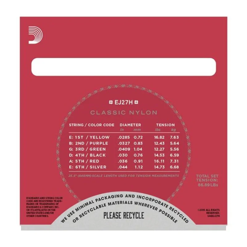 D'ADDARIO D'Addario EJ27H - Student Line, twardy naciąg - zdjecie 2