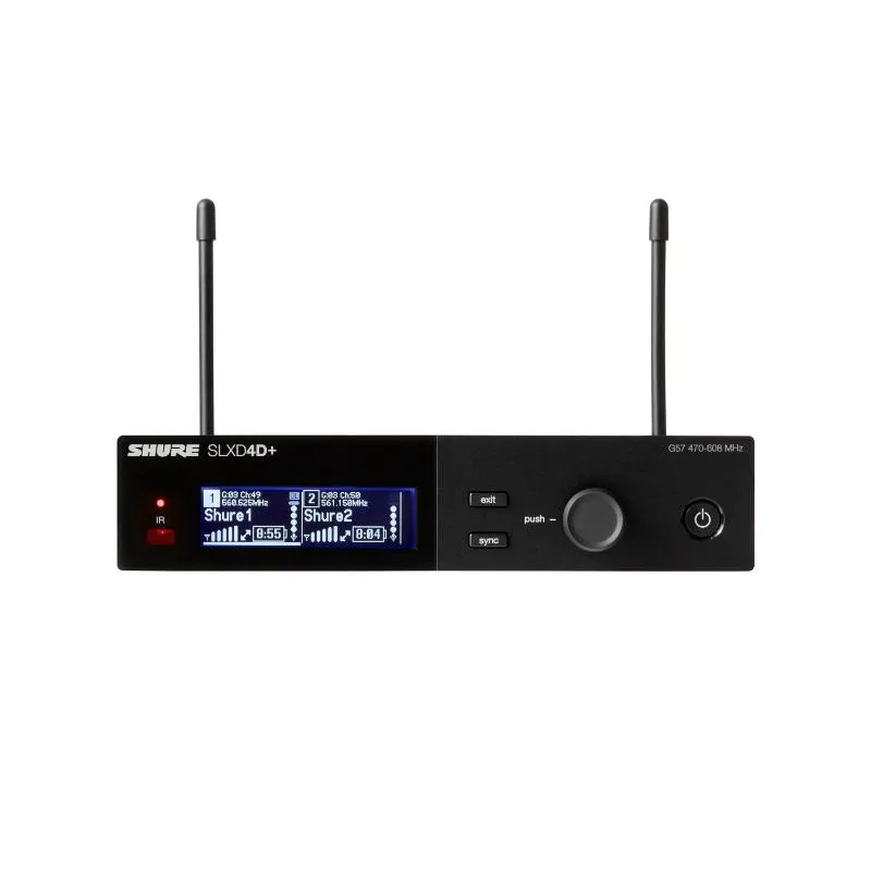 SHURE Shure SLXD4D+E=-G65 - Odbiornik podwójny cyfrowy (470-606 MHz) - zdjecie 6