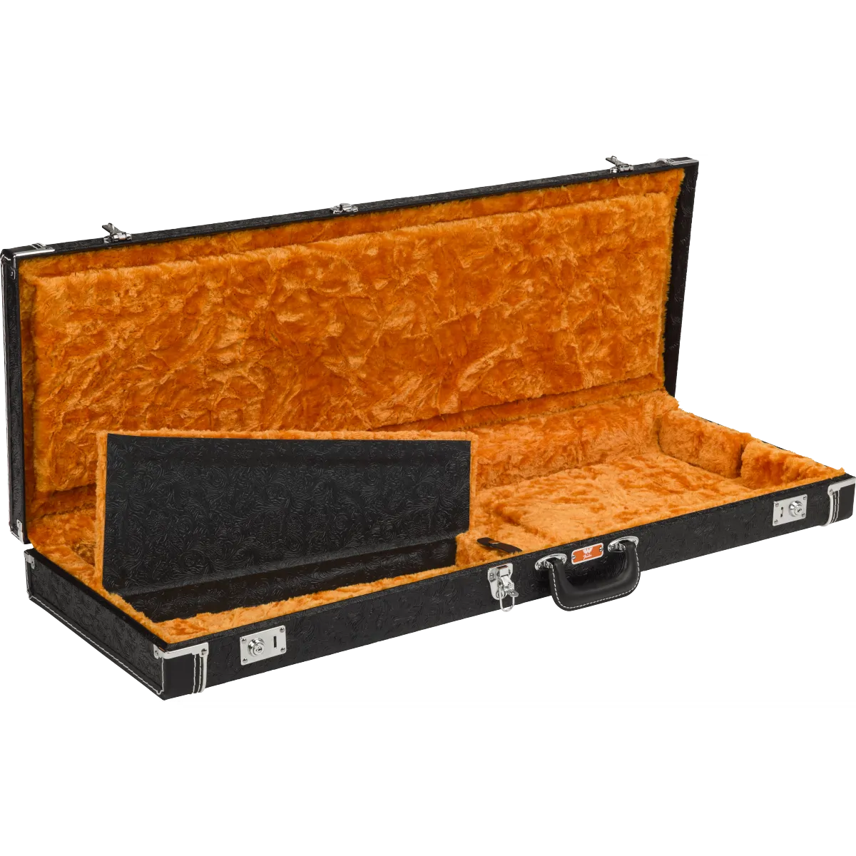 FENDER Fender Waylon Jennings Strat Tele Case Black Tooled Leather - zdjecie 4