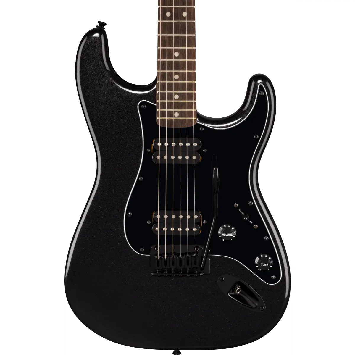 Squier Squier FSR Affinity Stratocaster HH Laurel Fingerboard Black Pickguard Black Hardware Matching Headstock Metallic Black - zdjecie 3