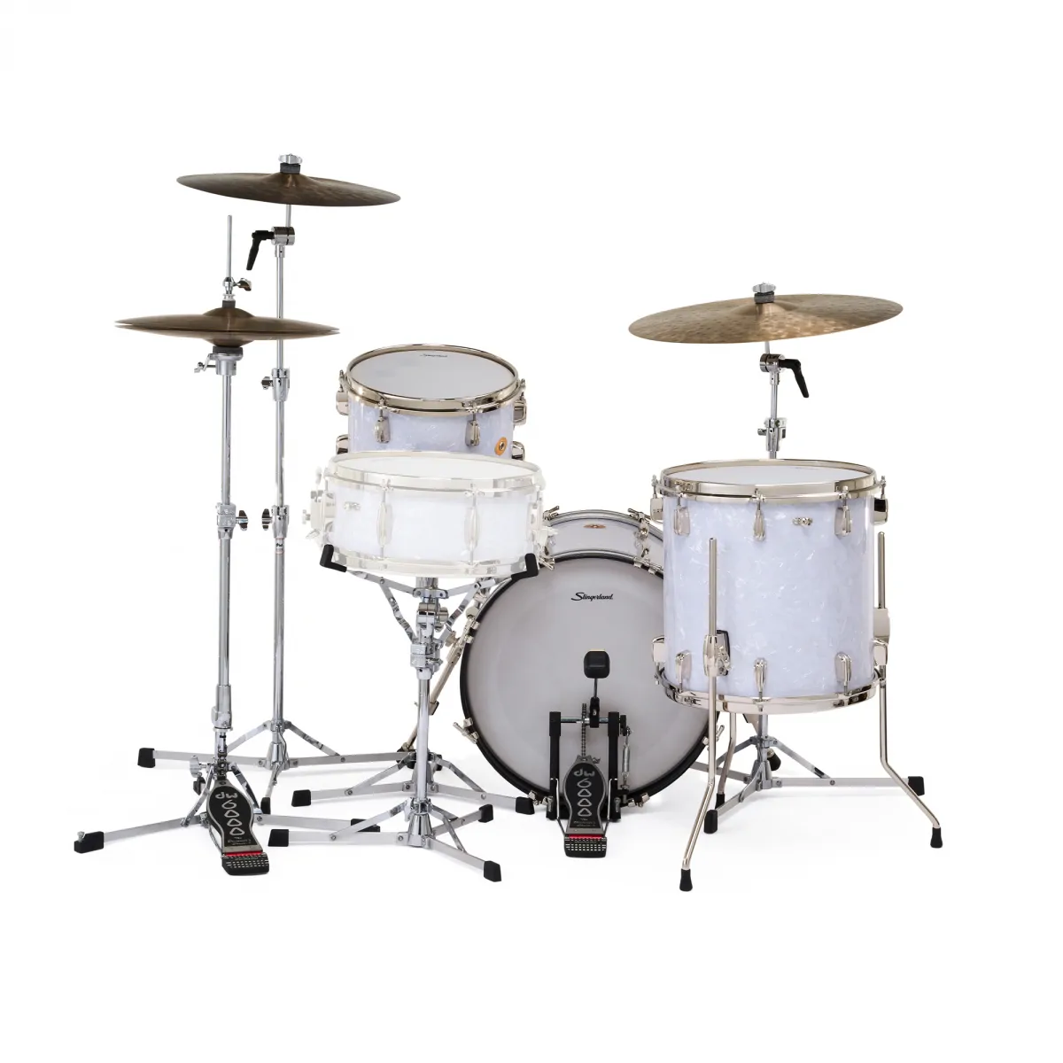Slingerland Drums Company Slingerland Radio King 18,12,14 White Marine Pearl perkusja shell - zdjecie 3
