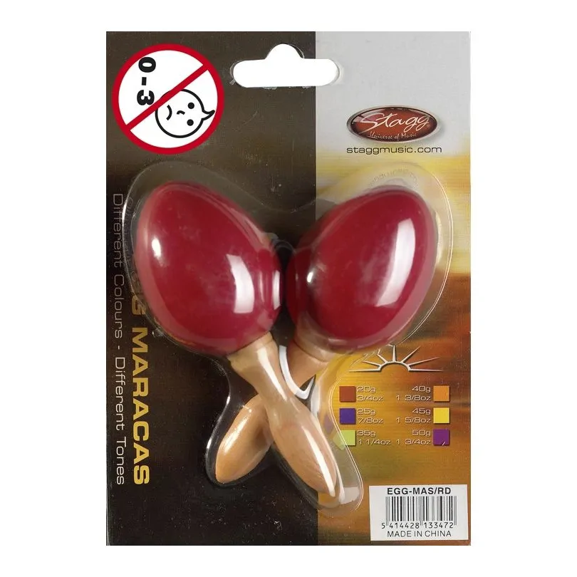 STAGG Stagg EGG MA S/RD - marakasy plastikowe