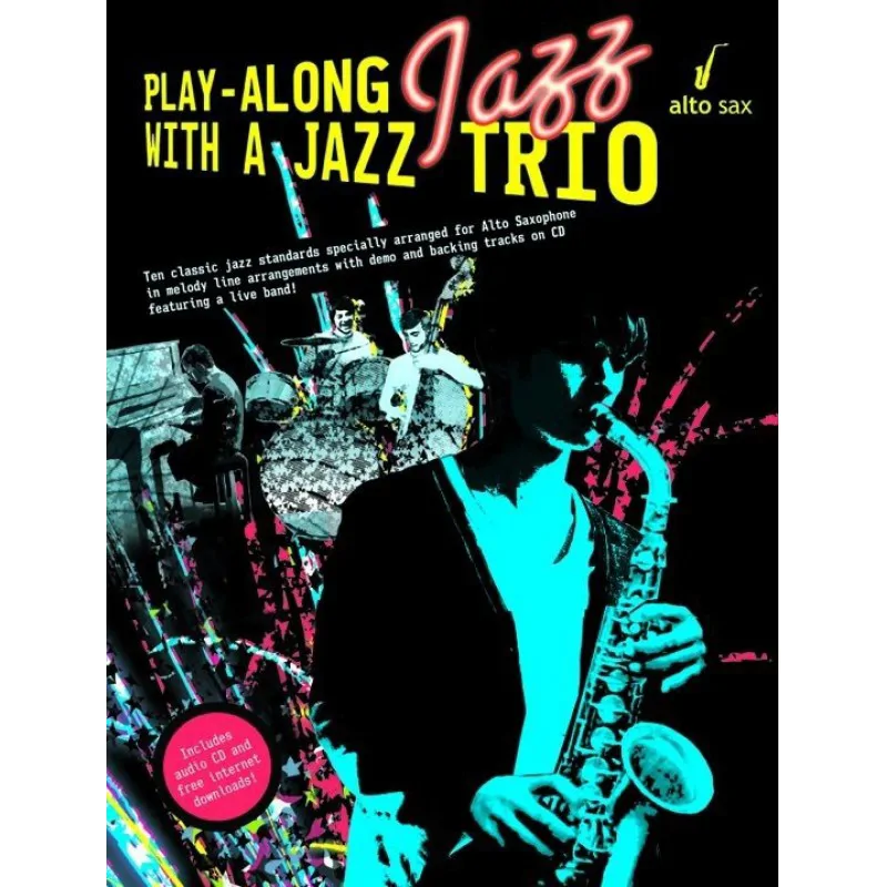 Wise Publications Play Along with a Jazz Trio Sax. Altowy