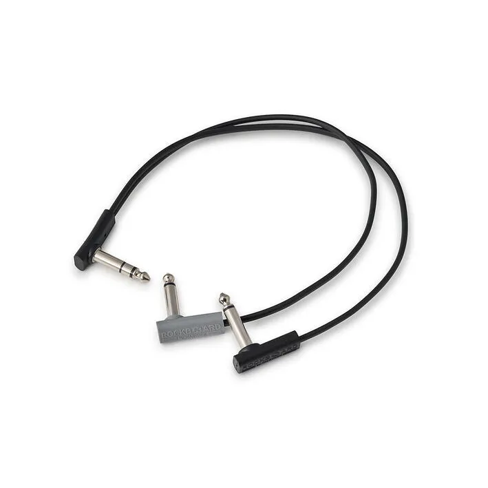 Rockboard Rockboard RockBoard Flat Patch Y-Splitter Cable - 30 cm / 11 13/16" Black