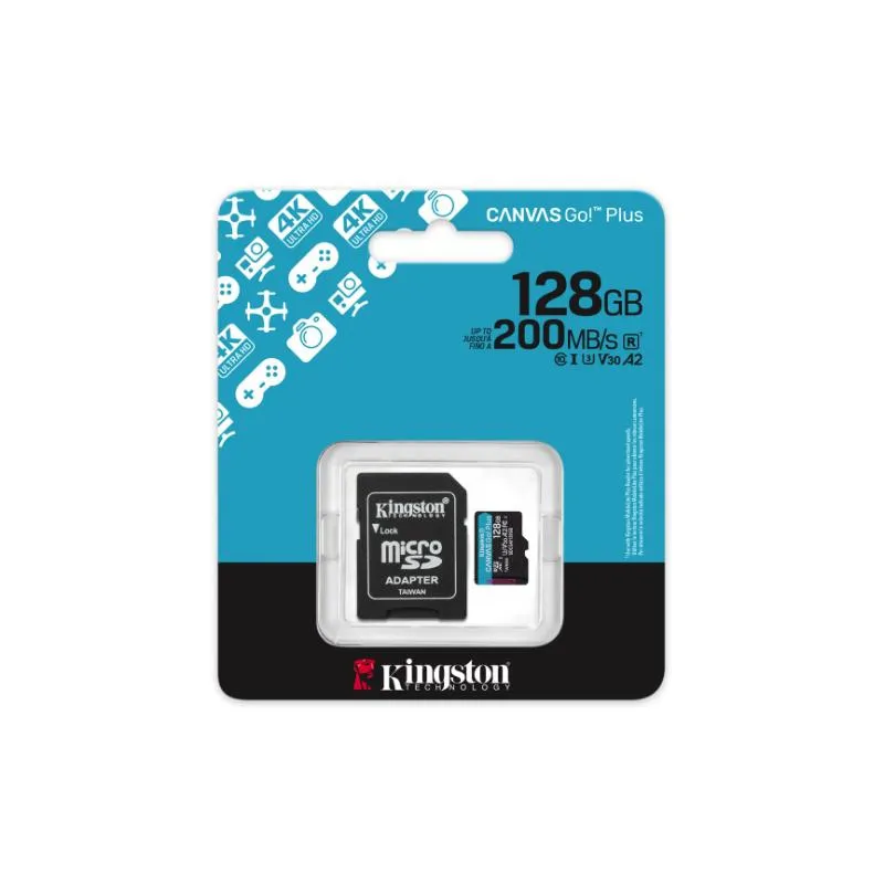KINGSTON KINGSTON microSDXC Canvas Go Plus 128GB + Adapter - zdjecie 4