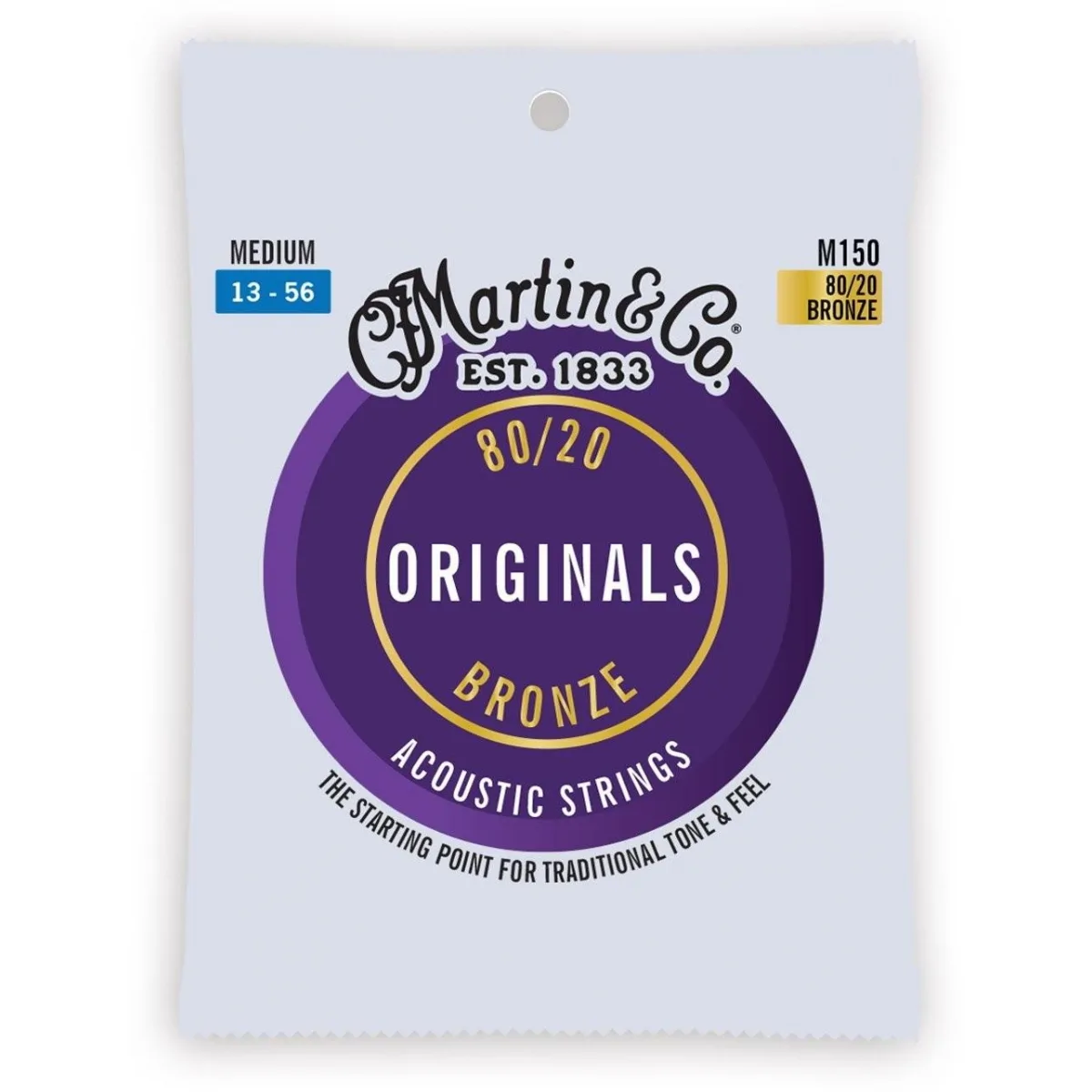 MARTIN Martin M150 Medium (13-56) Originals Bronze 80/20 struny do gitary akustycznej
