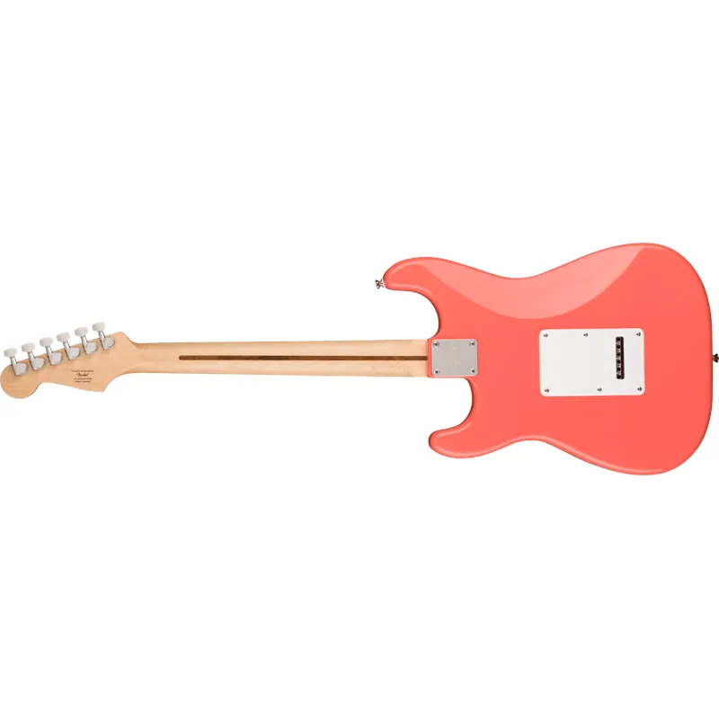 Squier Squier Sonic Stratocaster HSS Maple Fingerboard White Pickguard Tahitian Coral - zdjecie 2