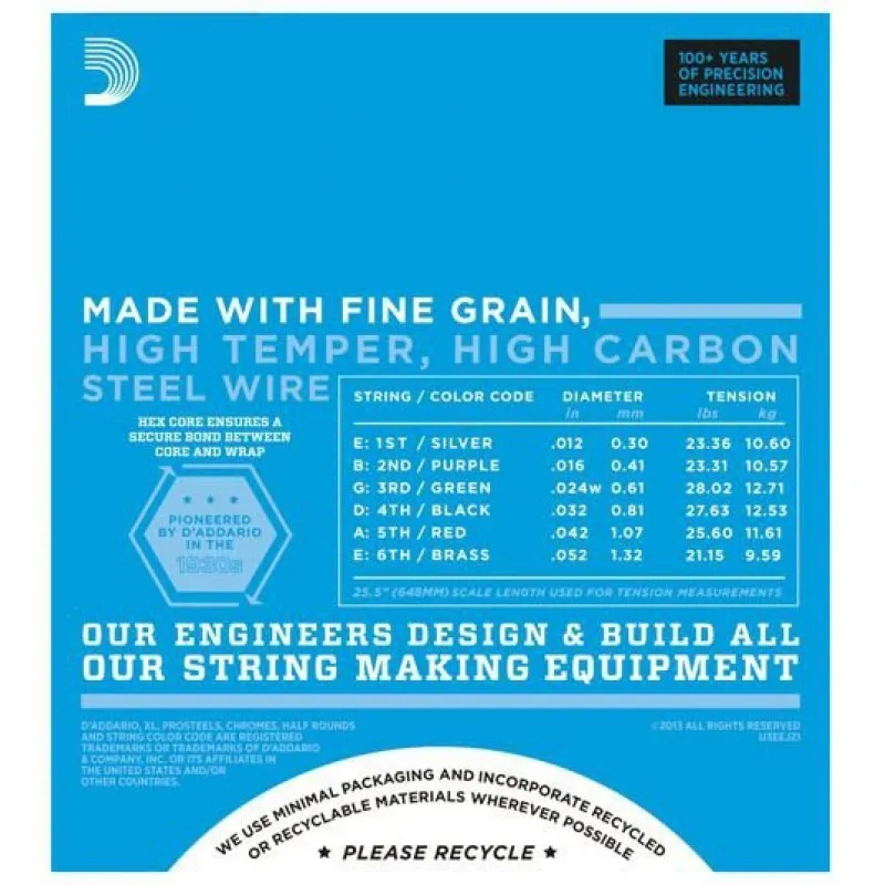 D'ADDARIO D'Addario EJ21 struny do gitary elektrycznej 12-52 - zdjecie 2
