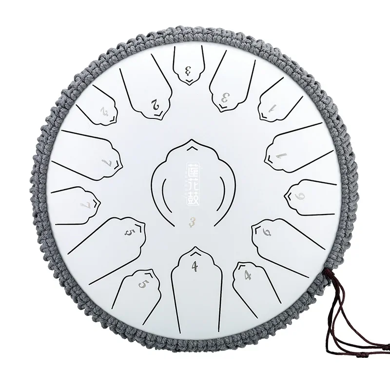 HLURU-HUASHU Hluru-Huashu TWL15-12 White Tongue Drum 15 notes 12"