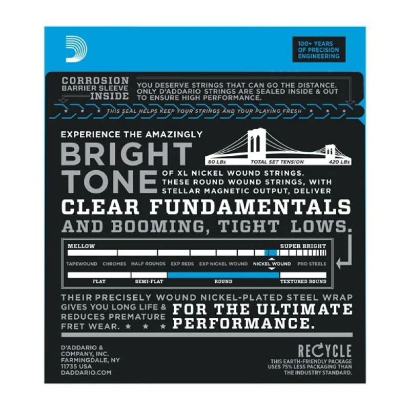 D'ADDARIO D'Addario EXL180 - XL Nickel 35-95 - zdjecie 2