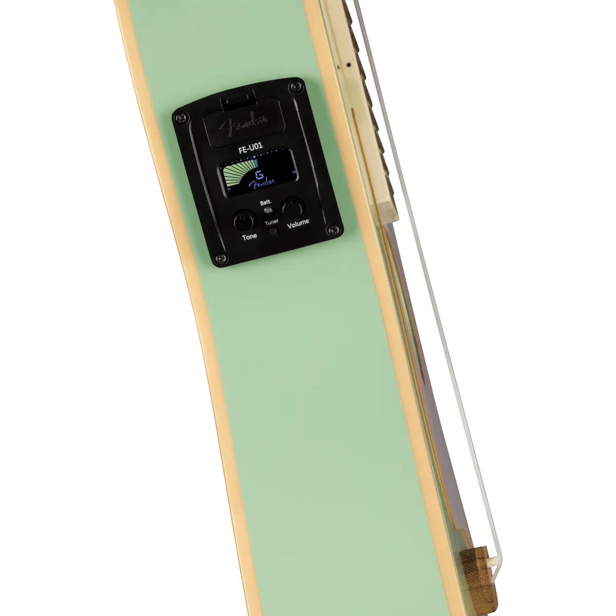FENDER Fender Fullerton Strat Uke Walnut Fingerboard White Pickguard Surf Green - zdjecie 7