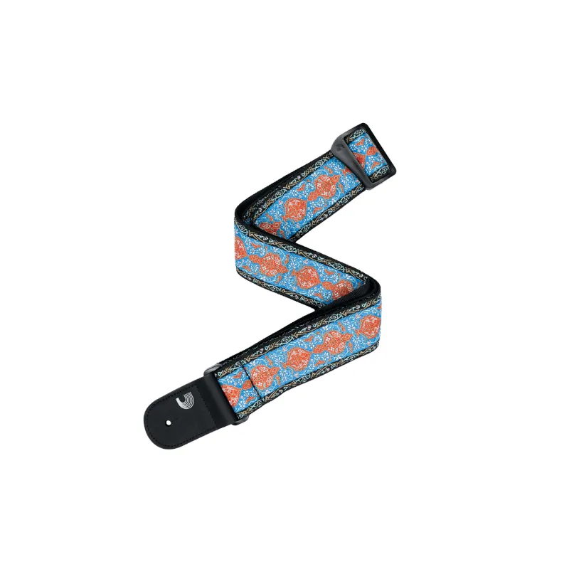 D'ADDARIO D'Addario 50RW05 Eco-Comfort Woven Guitar Strap Blue & Orange