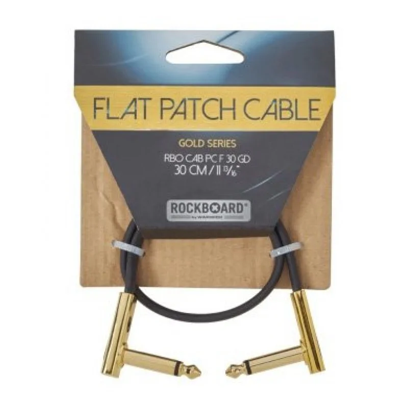 Rockboard Rockboard Flat 30 Gold kabel 30cm złączka jack - zdjecie 2