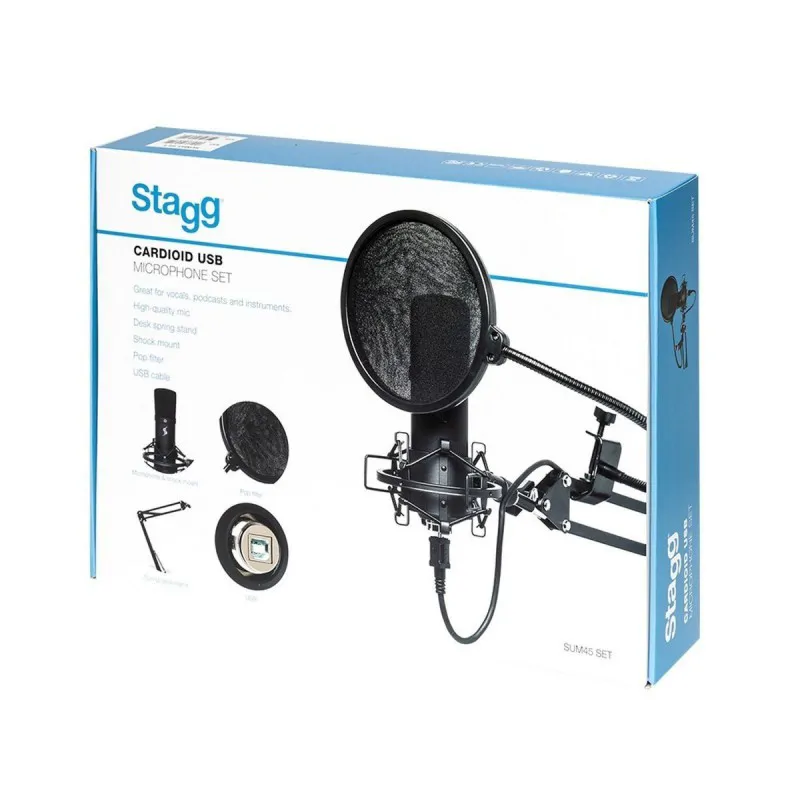 STAGG Stagg SUM45 Set mikrofon pojemnościowy USB