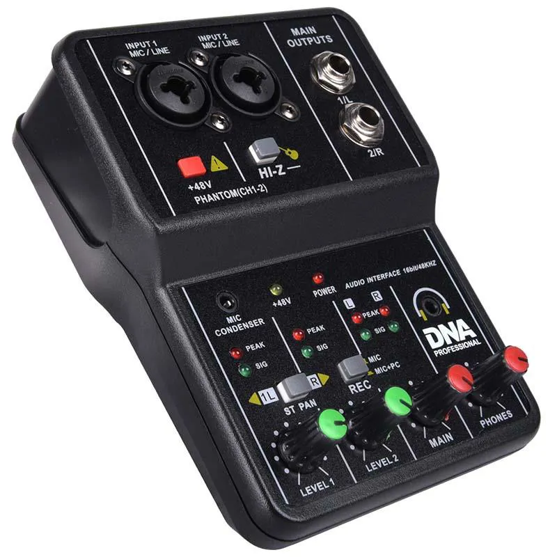 DNA DNA MIX 2 mikser analogowy 2-kanałowy Hi-Z interfejs audio USB - zdjecie 3