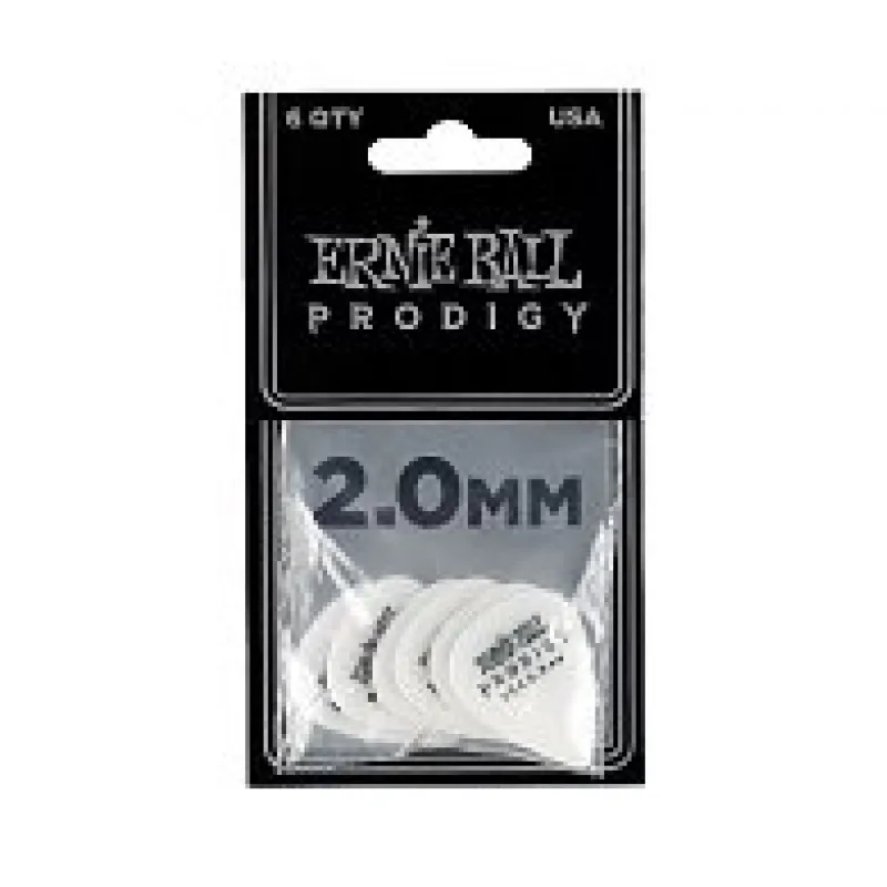 Ernie Ball Ernie Ball 9202 kostki gitary zestaw 6 szt Prodigy 2,0mm - zdjecie 2