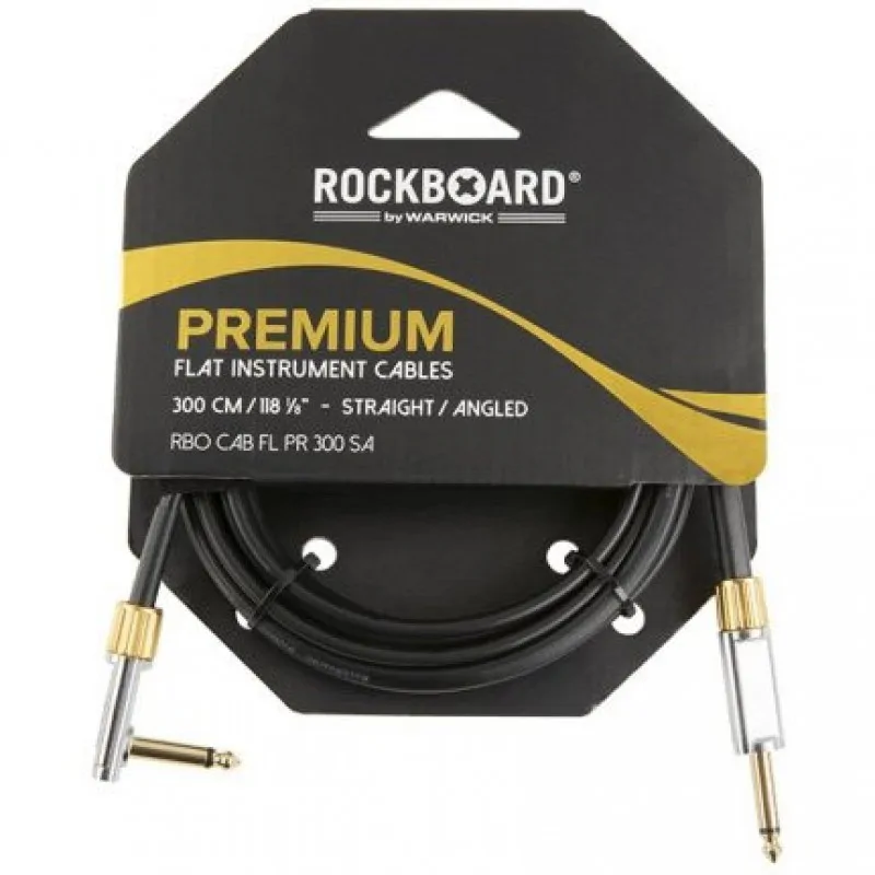 Rockboard Rockboard RBO CAB FL PR300 SA kabel jack kątowy jack prosty 3m