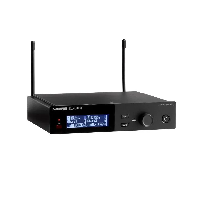 SHURE Shure SLXD4D+E=-G65 - Odbiornik podwójny cyfrowy (470-606 MHz) - zdjecie 2
