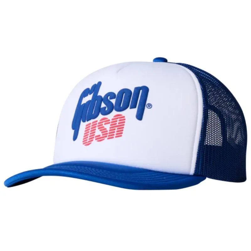 Gibson Gibson USA Foam Trucker White/Blue Czapka z Daszkiem