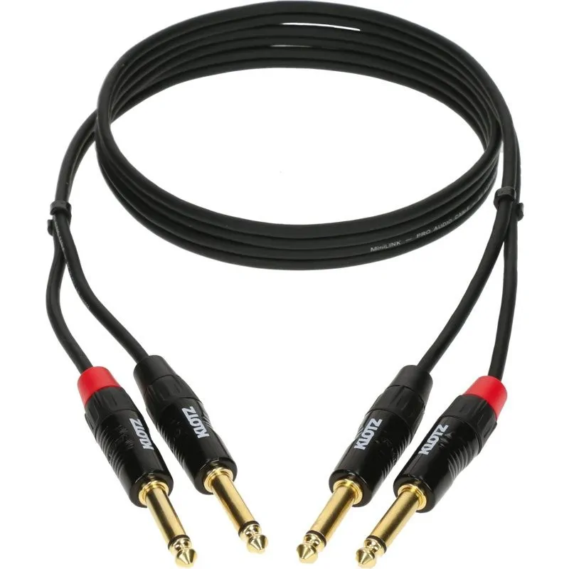 Klotz Klotz KT-JJ150 Twin Kable Czarny 1,5m 2xJack-2xJac