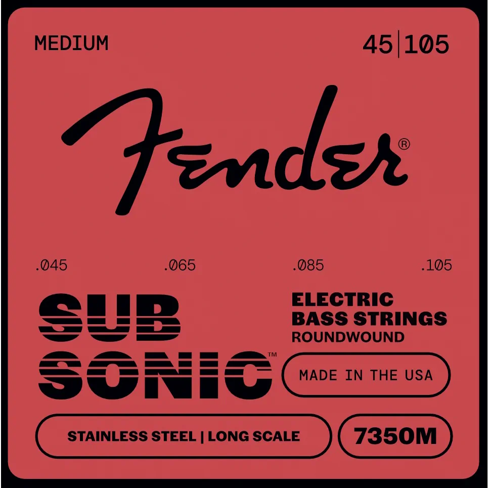 FENDER Fender 7350M SubSonic 45-105 Long Scale Roundwound Stainless Steel struny do basu