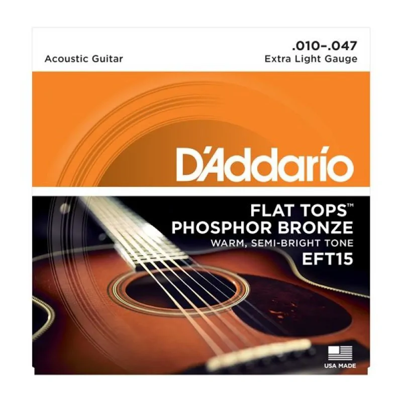 D'ADDARIO D'Addario EFT15 - Flat Tops 10-47