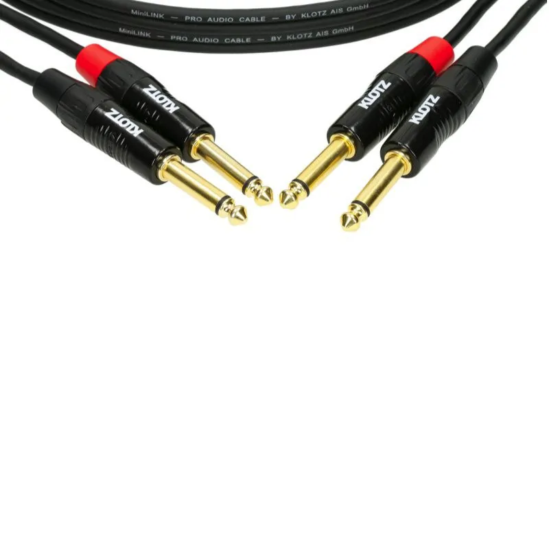 Klotz Klotz KT-JJ300 Twin Kable Czarny 3m 2xJack-2xJack - zdjecie 3