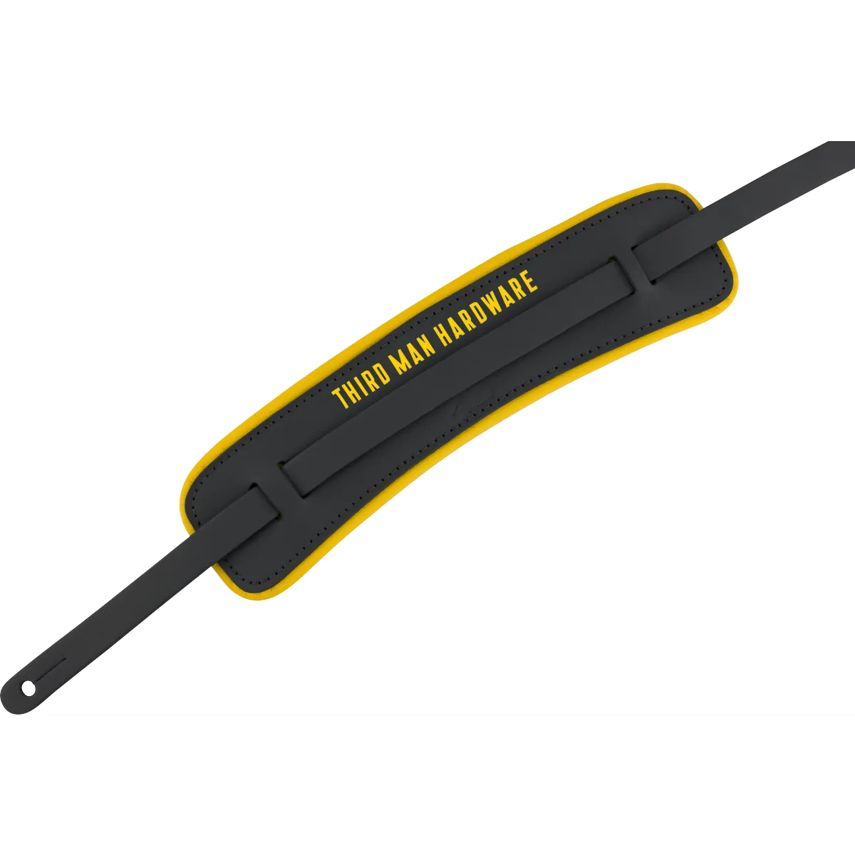 FENDER Fender Third Man Hardware Leather Strap Black Yellow - zdjecie 2