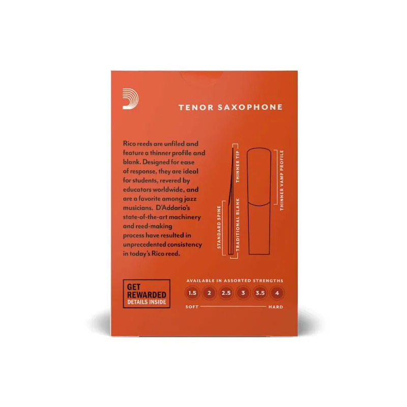 D'ADDARIO D'Addario Rico 1.5 stroik do saksofonu tenorowego - zdjecie 2