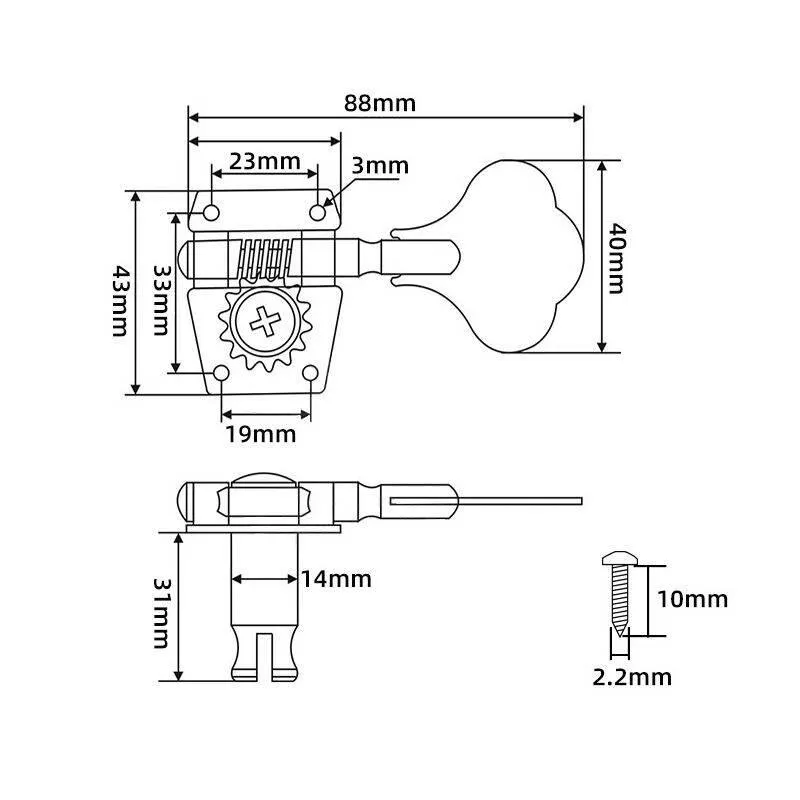 Roxtone Kera Audio BM-01-4R-B Klucze do basu prawe - zdjecie 3