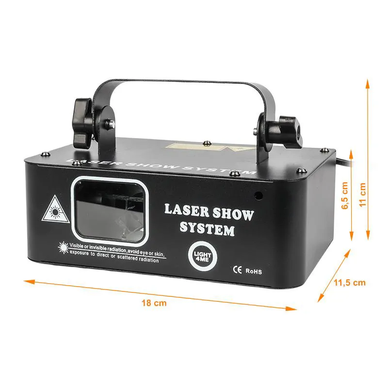  LIGHT4ME LASER RGB GEOMETRIC 500mW projektor laserowy rzutnik sceniczny skaner dyskotekowy - zdjecie 6