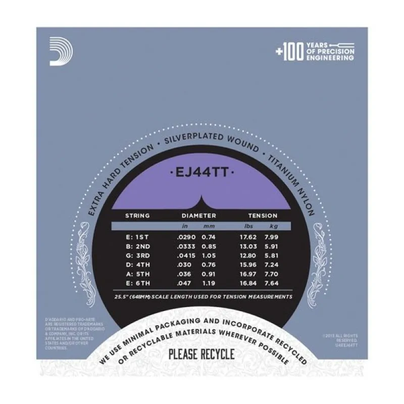 D'ADDARIO D'Addario EJ44TT struny git. klasycznej - zdjecie 3