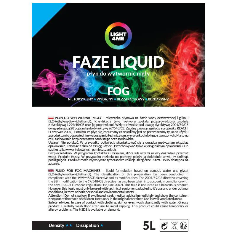 LIGHT4ME LIGHT4ME FAZE LIQUID 5L płyn do mgły lekki - zdjecie 2