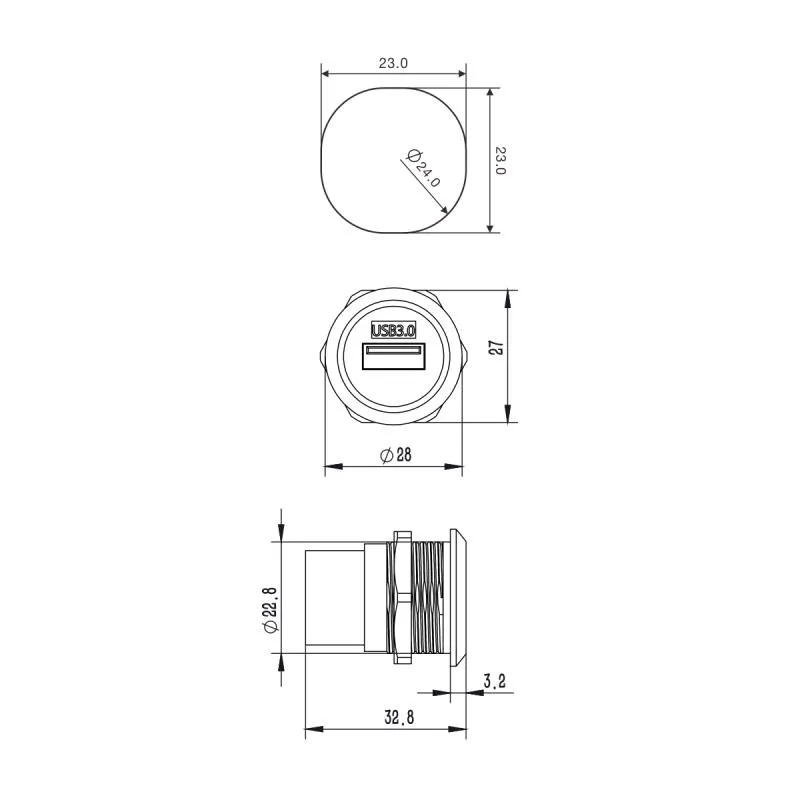 Roxtone Roxtone RAU3D24-C Gniazdo typu USB3.0 - zdjecie 2