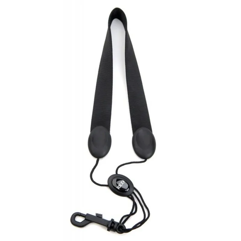 D'ADDARIO D'Addario Rico Saxophone Strap Soprano Alto Black Nylon Snap Hook pasek saksofonu