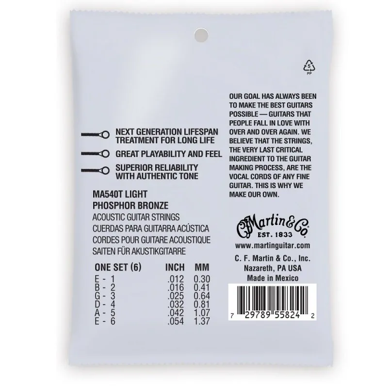 MARTIN Martin MA540T Treated Phosphor Bronze 92/8 12-54 - zdjecie 2