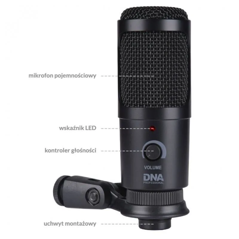 DNA DNA CM USB KIT mikrofon pojemnościowy USB zestaw - zdjecie 5