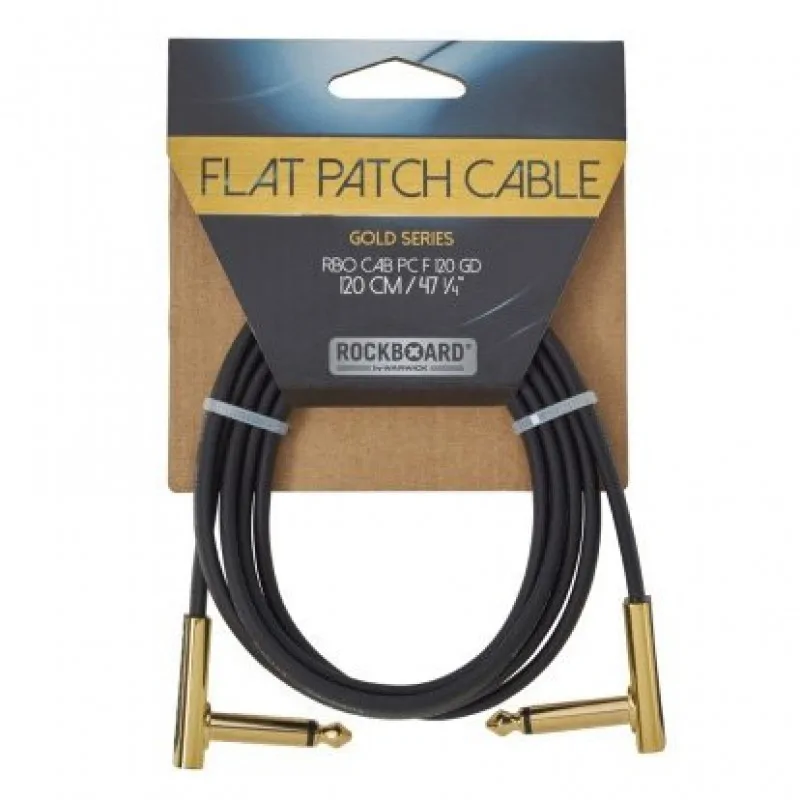 Rockboard Rockboard Flat 120 Gold kabel 120cm złączka jack - zdjecie 2
