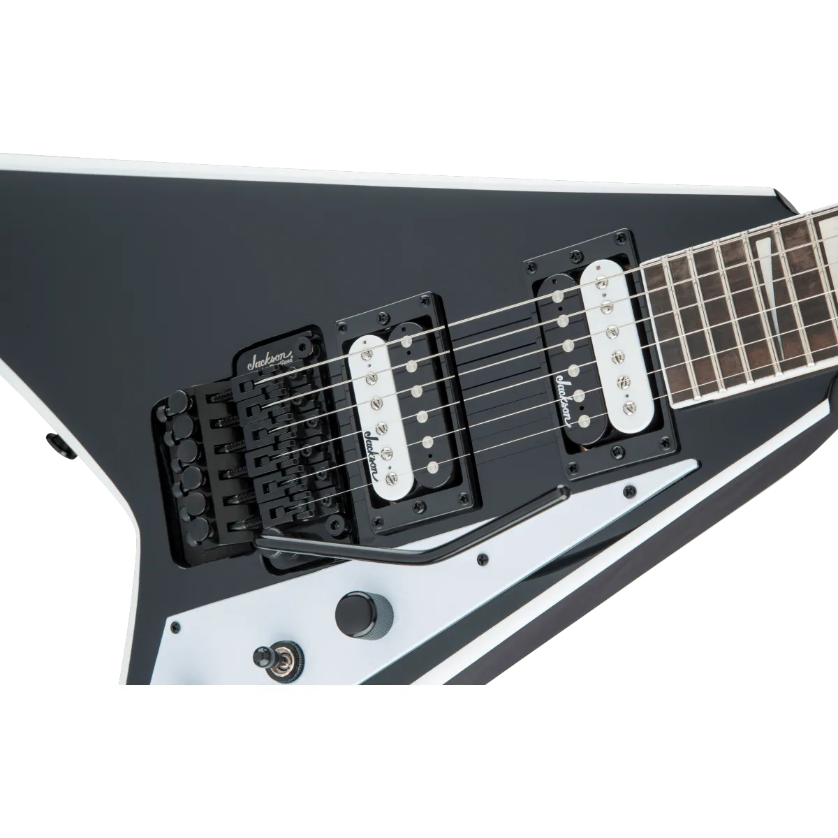 Jackson Jackson JS Series Rhoads JS32 Amaranth Fingerboard Black with White Bevels - zdjecie 5