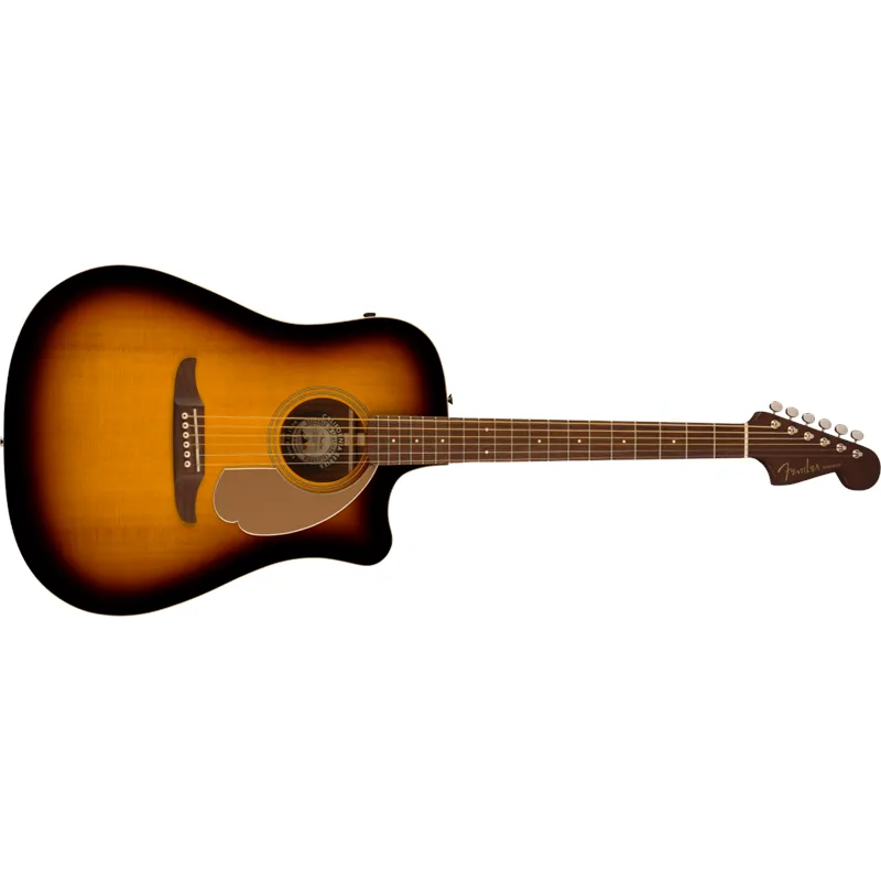 FENDER Fender Redondo Player Walnut Fingerboard Gold Pickguard Sunburst