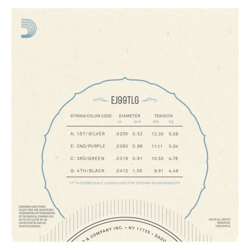 D'ADDARIO D'Addario EJ99TLG struny ukulele carbon Low G - zdjecie 2