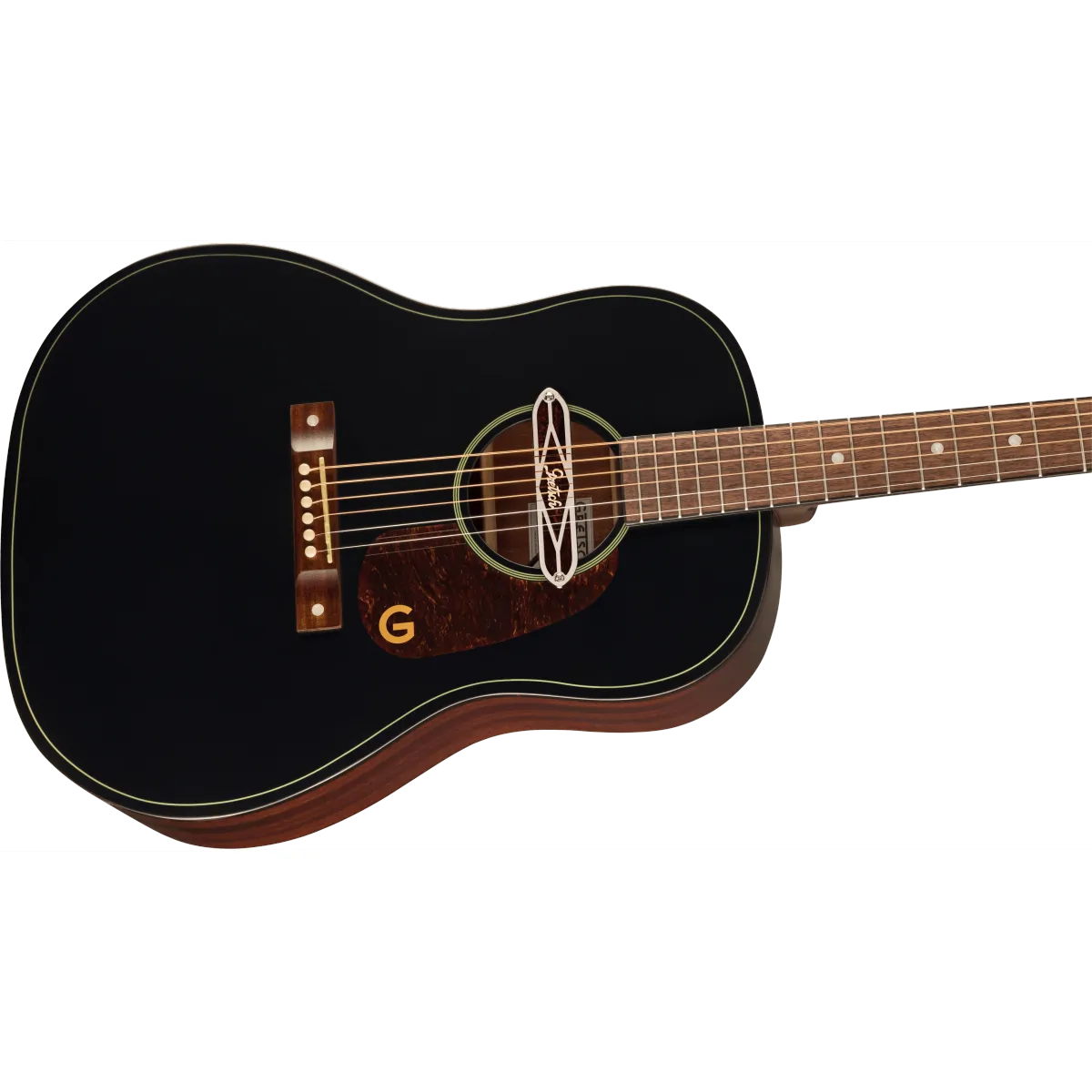 Gretsch Gretsch Deltoluxe Dreadnought Walnut Fingerboard Tortoiseshell Pickguard Black Top - zdjecie 4