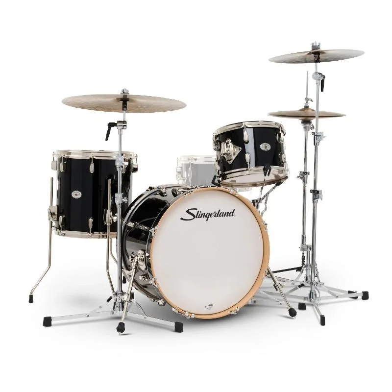 Slingerland Drums Company Slingerland Studio King 20,12,14 Del Norte Black shell set